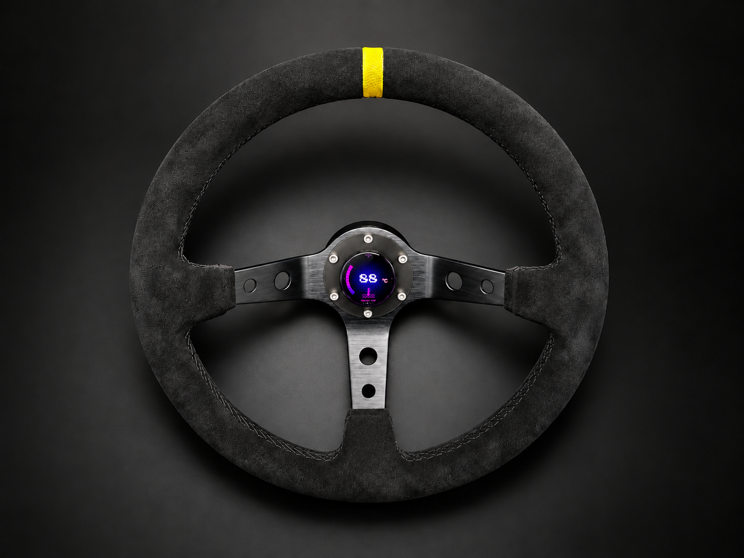 Steering wheel mounted display